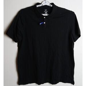 George Short Sleeve Stretch Polo. Men's 2XL. Black.